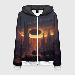 Мужская толстовка на молнии Космос - человек