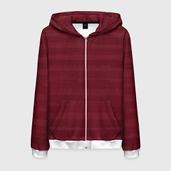 Мужская толстовка на молнии Винный красный полосатый