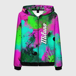 Толстовка 3D на молнии мужская Color impression - abstraction, цвет: 3D-черный