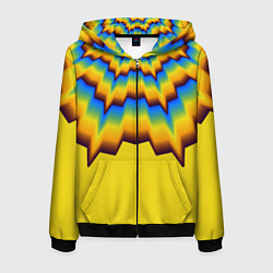Мужская толстовка на молнии Узоры на желтом