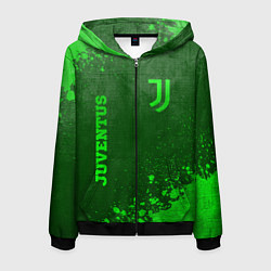 Мужская толстовка на молнии Juventus - green gradient вертикально