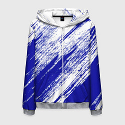 Мужская толстовка на молнии The color is white and blue