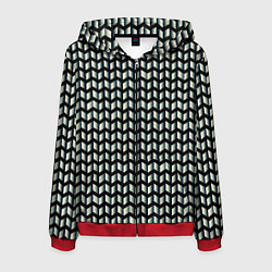 Толстовка 3D на молнии мужская Шифер, цвет: 3D-красный