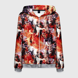 Мужская толстовка на молнии Огненные перья
