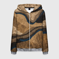 Мужская толстовка на молнии Песочная абстракция