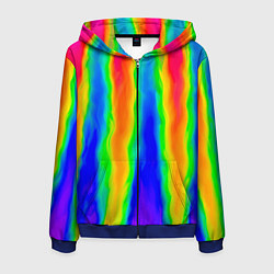 Толстовка 3D на молнии мужская Пожар в химлаборатории, цвет: 3D-синий