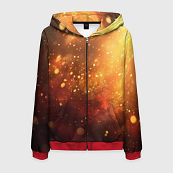 Мужская толстовка на молнии Золотая блестящая текстура