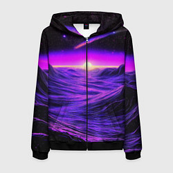 Мужская толстовка на молнии Космический пейзаж и комета