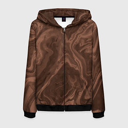 Мужская толстовка на молнии Коричневый абстракция в точку