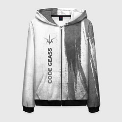 Толстовка 3D на молнии мужская Code Geass - white gradient по-вертикали, цвет: 3D-черный