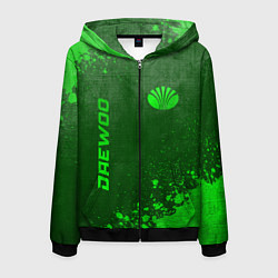 Толстовка 3D на молнии мужская Daewoo - green gradient вертикально, цвет: 3D-черный