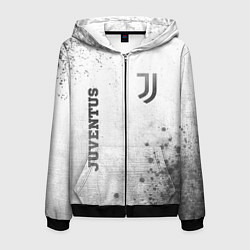 Толстовка 3D на молнии мужская Juventus - white gradient вертикально, цвет: 3D-черный