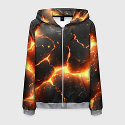 Мужская толстовка на молнии Лава и разлом плит