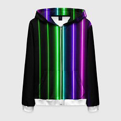 Мужская толстовка на молнии Neon lines