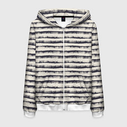 Мужская толстовка на молнии Тёмные полосы на светлом
