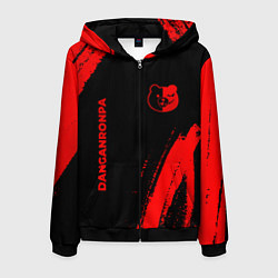 Мужская толстовка на молнии Danganronpa - red gradient вертикально