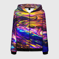 Мужская толстовка на молнии Неоновые полосы текстура