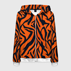 Мужская толстовка на молнии Расцветка тигра
