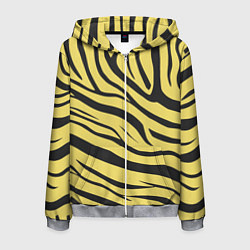 Мужская толстовка на молнии Светлый тигровый паттерн