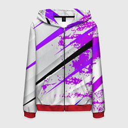 Мужская толстовка на молнии Color white light pink