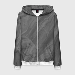 Мужская толстовка на молнии Серая текстура каменная мрамор