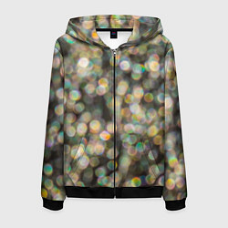 Мужская толстовка на молнии Мерцающие ночные огни боке эффект