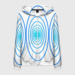 Мужская толстовка на молнии Овалы с свечением