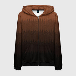 Мужская толстовка на молнии Чёрно-коричневый полосы от светлого к тёмному
