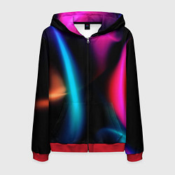 Толстовка 3D на молнии мужская Multicoloured, цвет: 3D-красный
