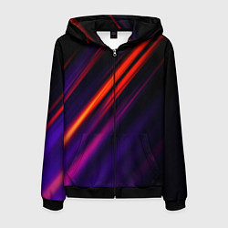 Толстовка 3D на молнии мужская Multicolored, цвет: 3D-черный