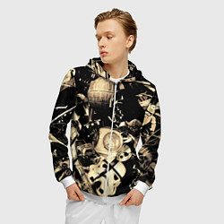 Толстовка 3D на молнии мужская Дарт Вейдер Йода Чубакка и другие из Star Wars, цвет: 3D-белый — фото 2