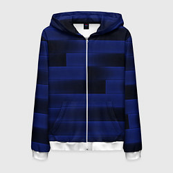 Мужская толстовка на молнии Color blue square