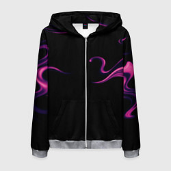 Мужская толстовка на молнии Color pink abstraction