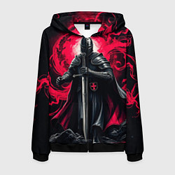Мужская толстовка на молнии Рыцарь-крестоносец ордена красной звезды