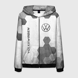 Толстовка 3D на молнии мужская Volkswagen - white gradient вертикально, цвет: 3D-черный