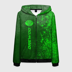 Толстовка 3D на молнии мужская Daewoo - green gradient по-вертикали, цвет: 3D-черный