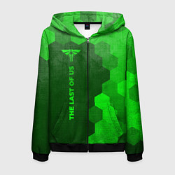 Толстовка 3D на молнии мужская The Last Of Us - green gradient по-вертикали, цвет: 3D-черный