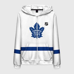 Толстовка 3D на молнии мужская Торонто Мейпл Лифс - хоккейная команда, цвет: 3D-белый