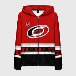 Толстовка 3D на молнии мужская Каролина Харрикейнз хоккей, цвет: 3D-черный
