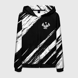 Толстовка 3D на молнии мужская Дагестан - брызги, цвет: 3D-черный