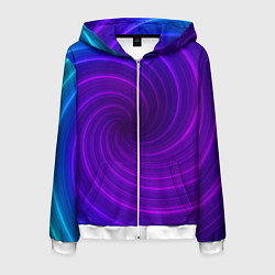 Мужская толстовка на молнии Фиолетовая спираль