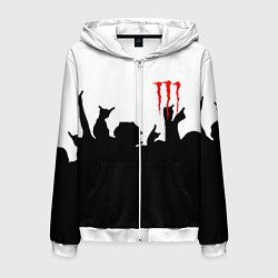 Мужская толстовка на молнии Monster energy rock black