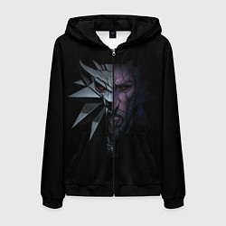 Мужская толстовка на молнии Рожденный в Битве - Ведьмак 3