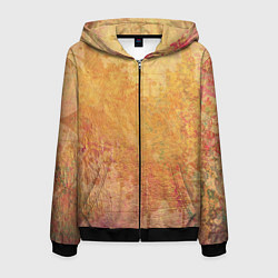 Мужская толстовка на молнии Абстракция - red and yellow spots