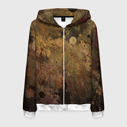 Мужская толстовка на молнии Абстракция - dark pink paint spill