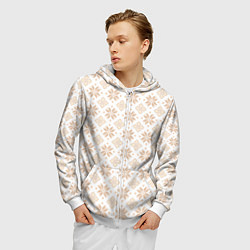 Толстовка 3D на молнии мужская Русь культура и обычаи, цвет: 3D-белый — фото 2