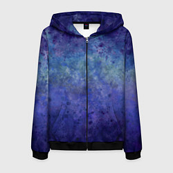 Мужская толстовка на молнии Абстракция - blue tunnel