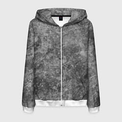 Мужская толстовка на молнии Абстракция - grey polished chip