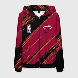 Мужская толстовка на молнии Майами Хит - цвета команды