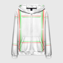 Мужская толстовка на молнии Neon light green red
